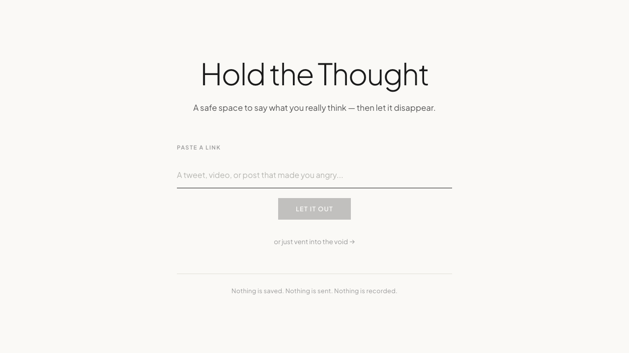 Hold the Thought